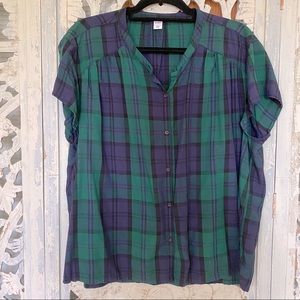 Old Navy Plaid Blouse XL